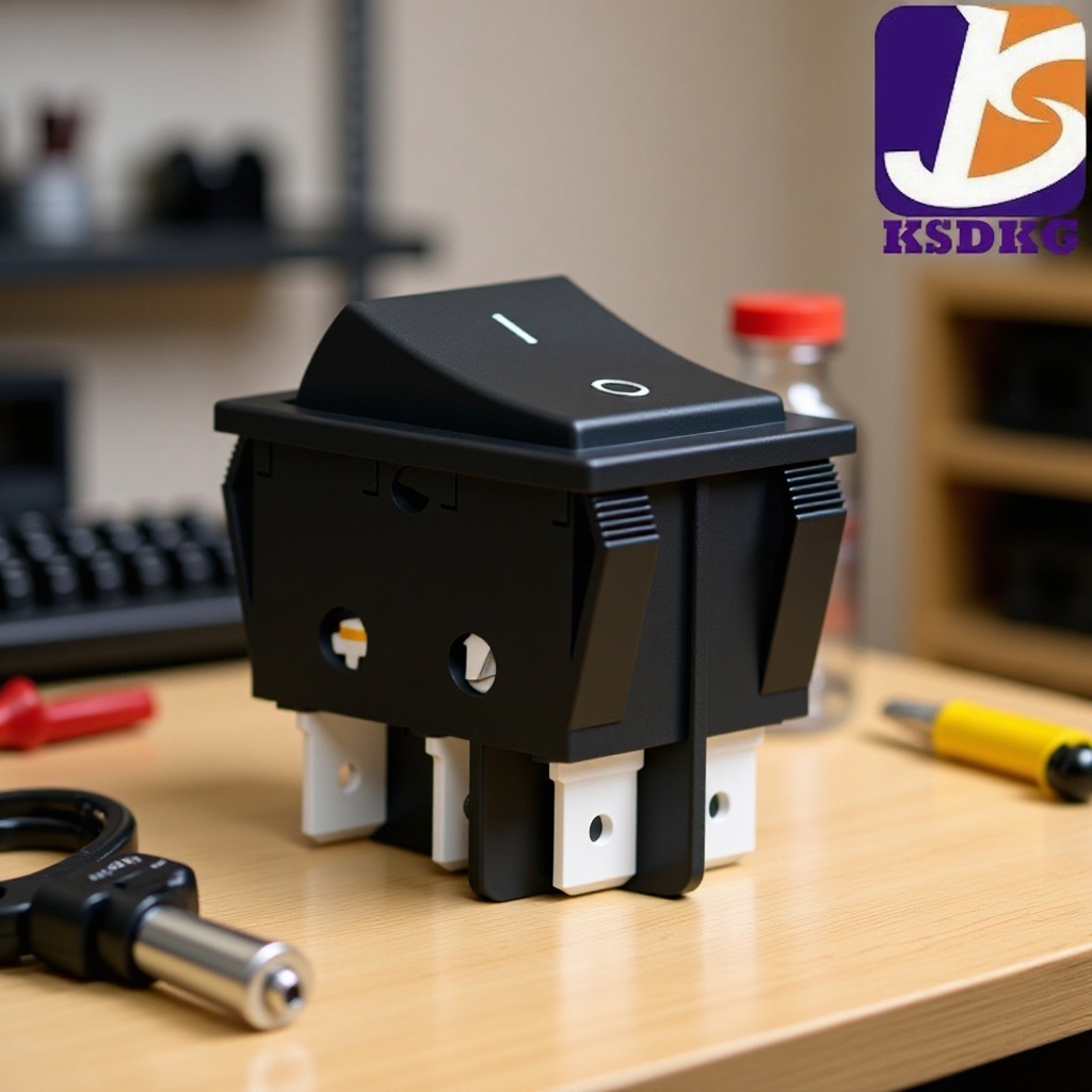 带灯防水船型开关 6脚电源开关 二挡翘板船型开关厂家批发