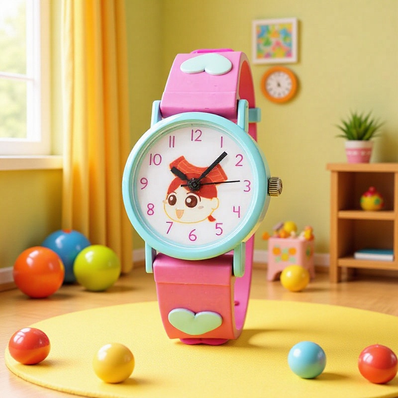 New Primary School Watch Children's Quartz Watch Cartoon Pattern 3D Silicone Gift Watch Birthday Gift Watch