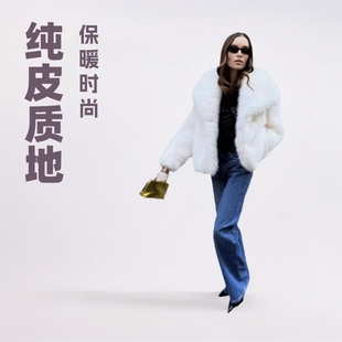 2024 Environmentally Friendly Fur Artificial Fur Pure Color Warm High-End Young Fashionable Elegant New Female Mink Fur