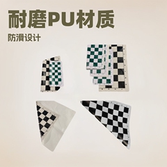 チェスポータブルレザー PU チェスボードチェスレザー PU フランネルチェスボードボードパズル