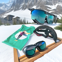 工厂直销超细纤维滑雪眼镜袋批发转印抽绳束口墨镜袋大号护目镜袋