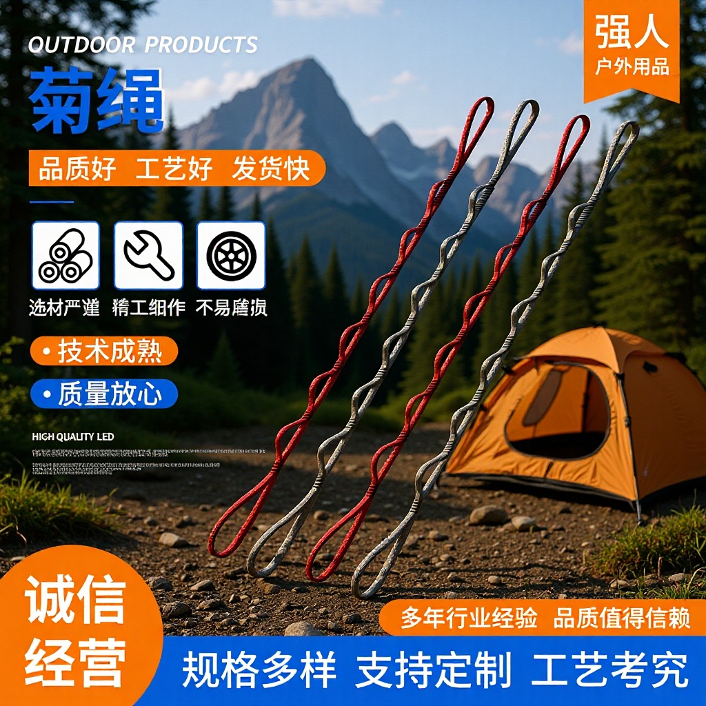 Aerial Yoga Hammock Extension with Outdoor Mountain Climbing Training Chrysanthemum Rope High Altitude Extension with Anti-friction