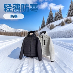 大鹅羽绒服5078轻薄款加拿大男款连帽防寒男女外套