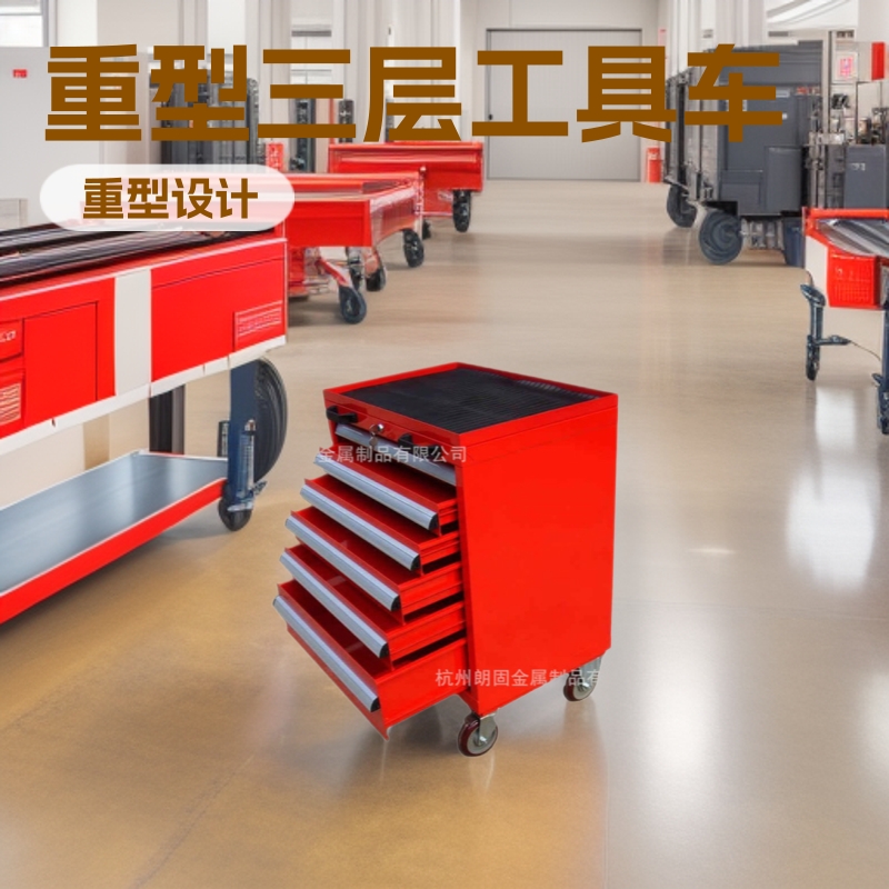 机床维修六抽工具车重型三层带轮嘉兴海宁工具柜杭州静音万向轮