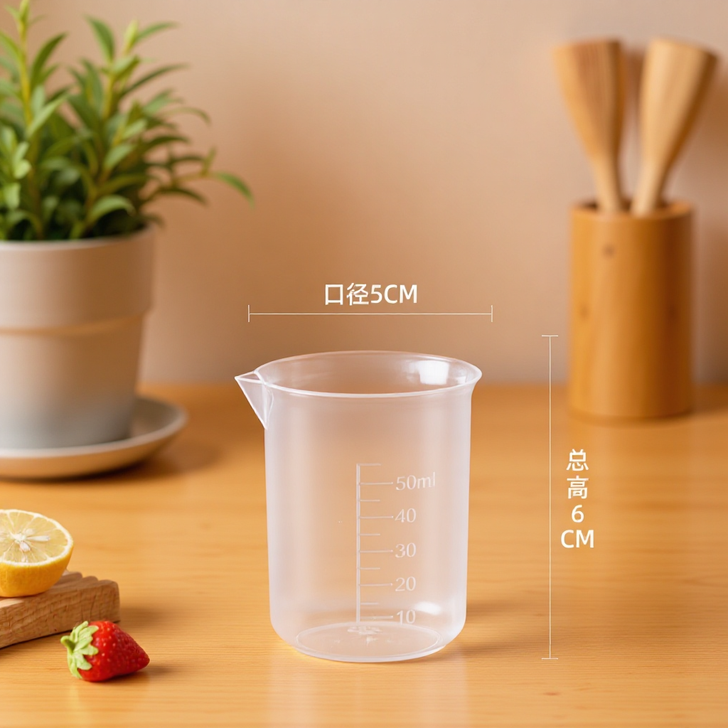 Small Beaker with Scale and Handleless Plastic Beaker 50/100/150/250ml Thickeneded Plastic Beaker Kitchen