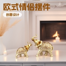摆件欧式风格情侣树脂工艺橱柜办公室客厅家居装饰品创意礼品