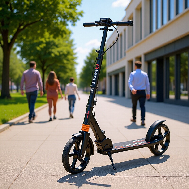 Scooters for Children and Teenagers, Large-Wheeled Two-Wheeled Foldable Scooters for College Students, Campus Transportation Electric Scooters