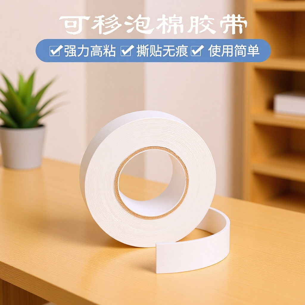 越境で人気のフォーム両面テープ 強力PU接着剤 取り外し可能 跡が残らないテープ 高温フォーム 強粘着 高粘度