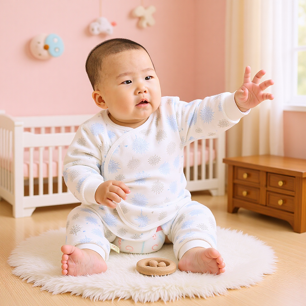 Newborn baby class a cotton warm lace-up and monk clothing two-piece set wholesale three-layer quilted newborn baby suit