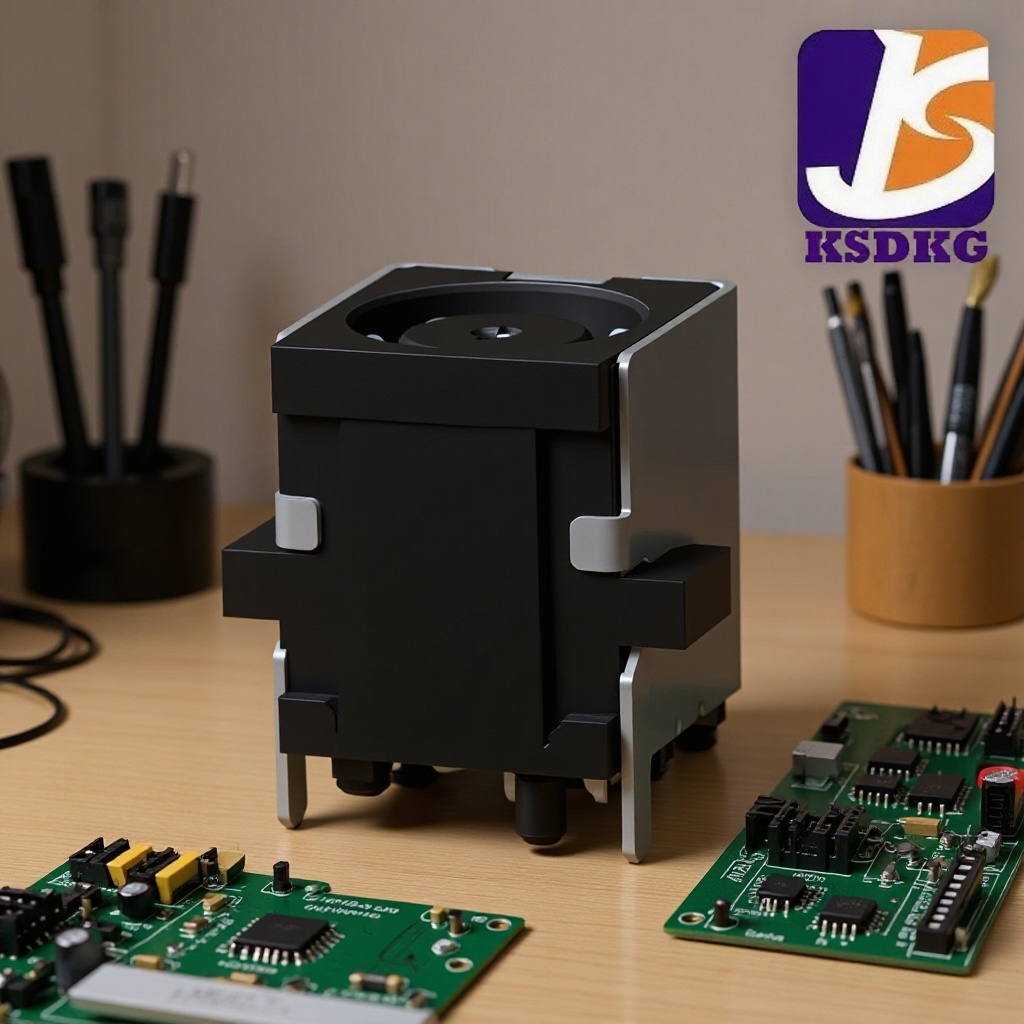 DC插座立式5A30V大电流DC母座立式长13mm立式DC接口PIN:0.6mm电源