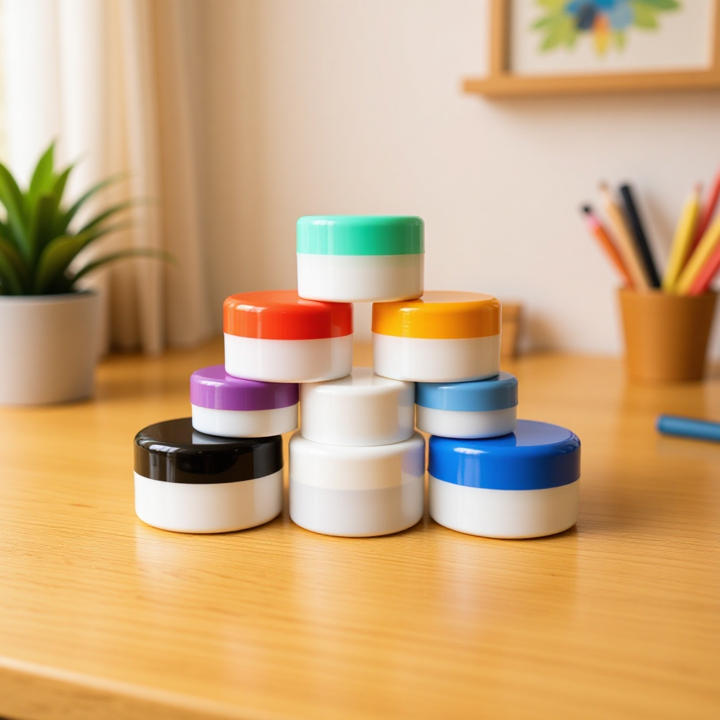 现货加厚圆形 20 克彩色化妆品瓶广口便携面霜盒料药膏盒分装固体