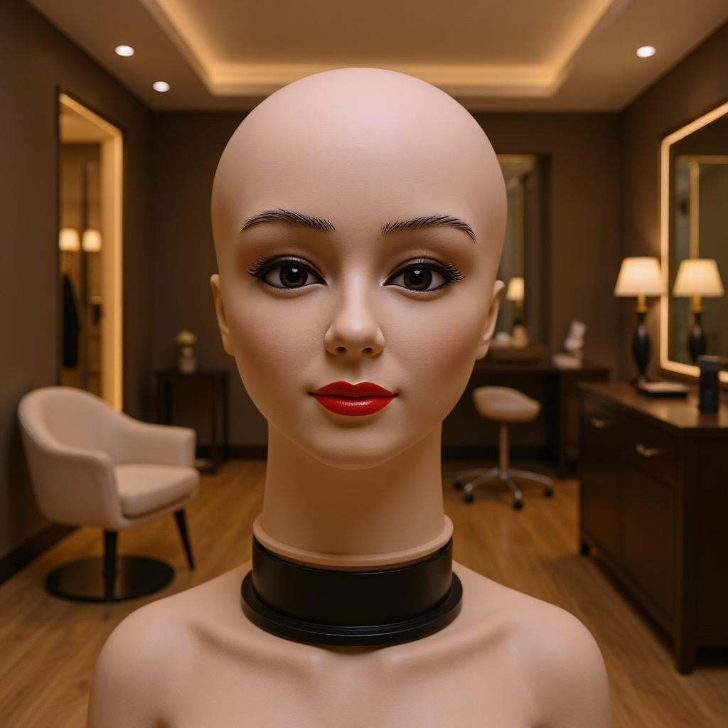 Wig Head Mold Women's Small Bare Head Adult Model Head Supermarket Display Model Head