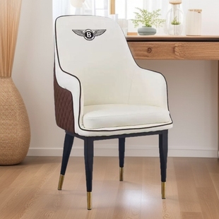 Light Luxury Dining Chair for Home Use 2025 New High-End Leisure Backrest Chair Hotel Reception Negotiation Table and Chair Bentley Chair