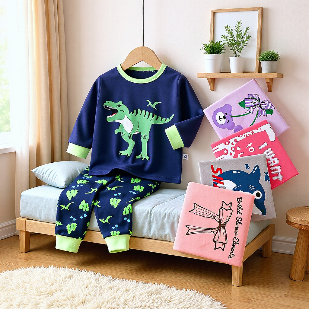 Children's Intimates Set, Pure Cotton, Autum New Style, Boys' Pajamas, Girls' Home Clothes, Medium and Large Kidsren's Clothing Processing and Customization