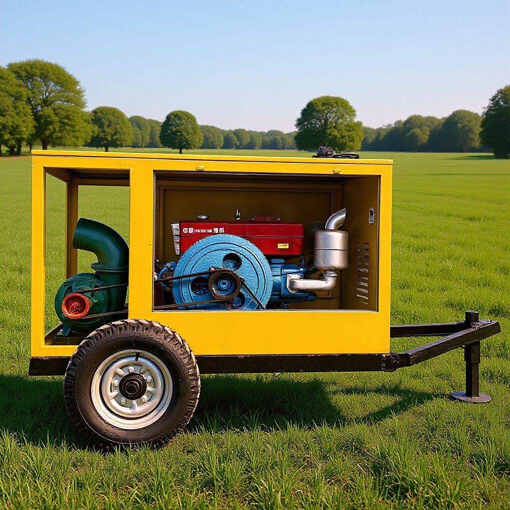 大马力灌溉自吸泵 拖车式柴油园林农田灌溉水泵 6寸柴油灌溉泵