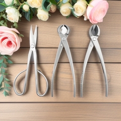 全鋼 8inch 盆栽専用セット ガーデンプライヤー 枝切り・緑葉・芽切り・ボールプライヤー 斜めペンチ サンディングモデル