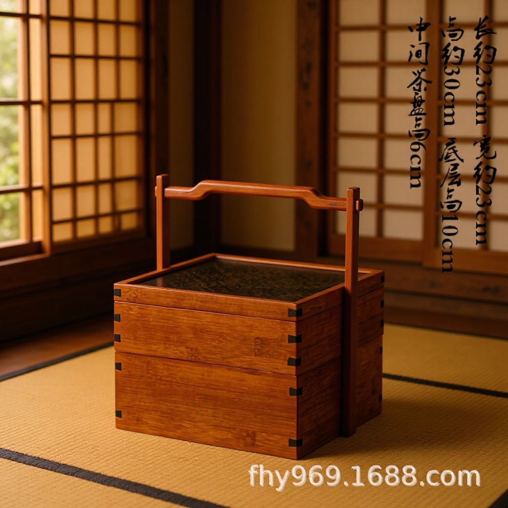 月饼盒食盒双层茶叶盒提盒秋季野餐盒新年礼品盒茶点盒中式礼盒