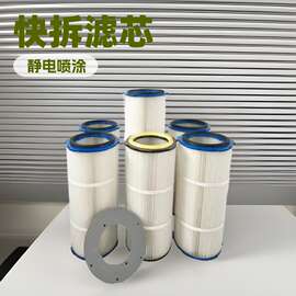 六耳快拆除尘滤芯工业除尘静电喷涂用精密过滤器滤芯