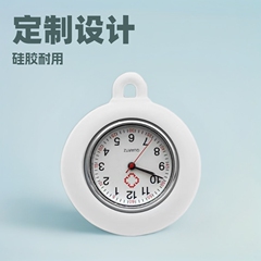 ホット販売ラウンドシリコーンナースウォッチクォーツ時計ナースウォッチ医療吊り時計学生試験懐中時計胸時計卸売