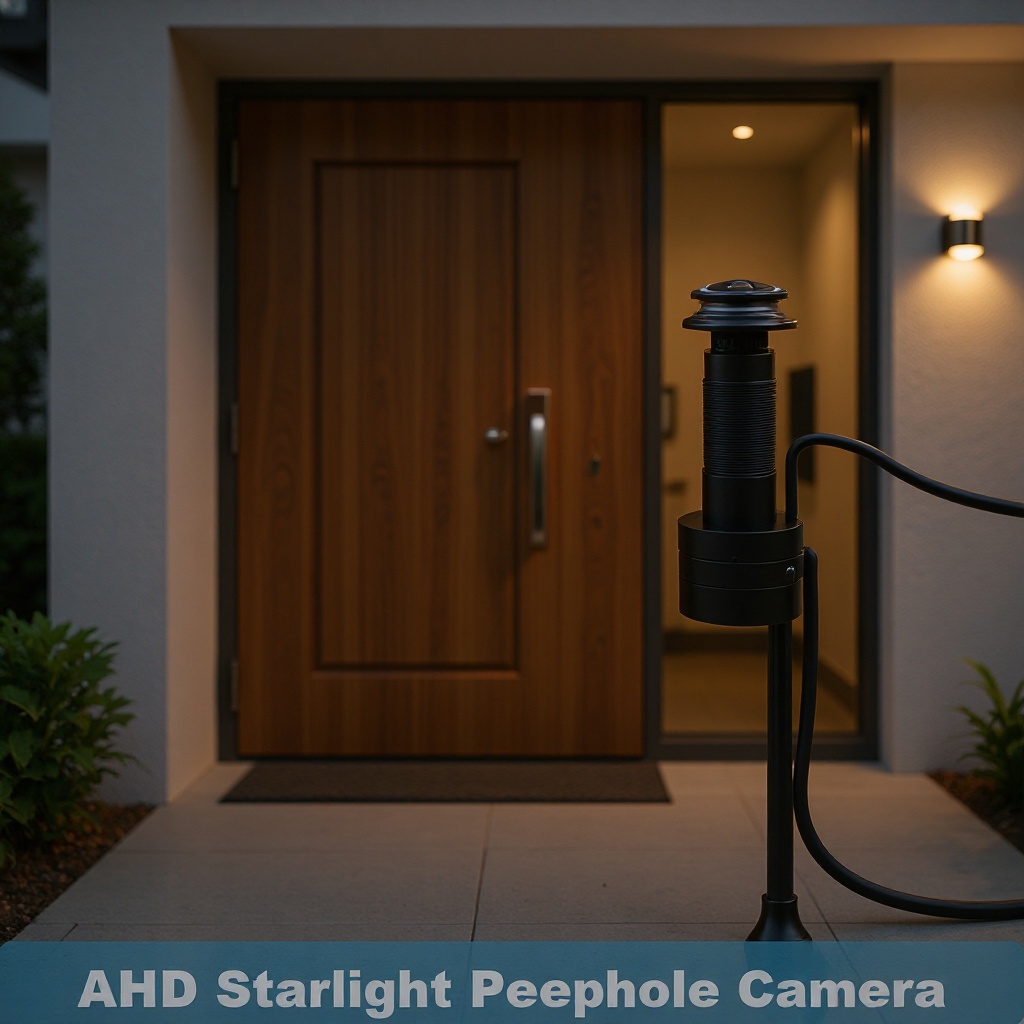 Peephole Coaxial Hd 1080P Ahd / Analog Cat Eye Camera Full Color Night Vision Osd Menu Camera