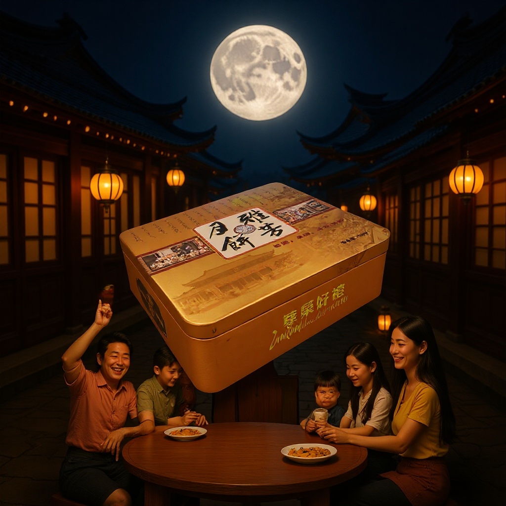 定 制金属马口铁长方形中秋月饼铁盒节日送礼包装盒加印打折促销