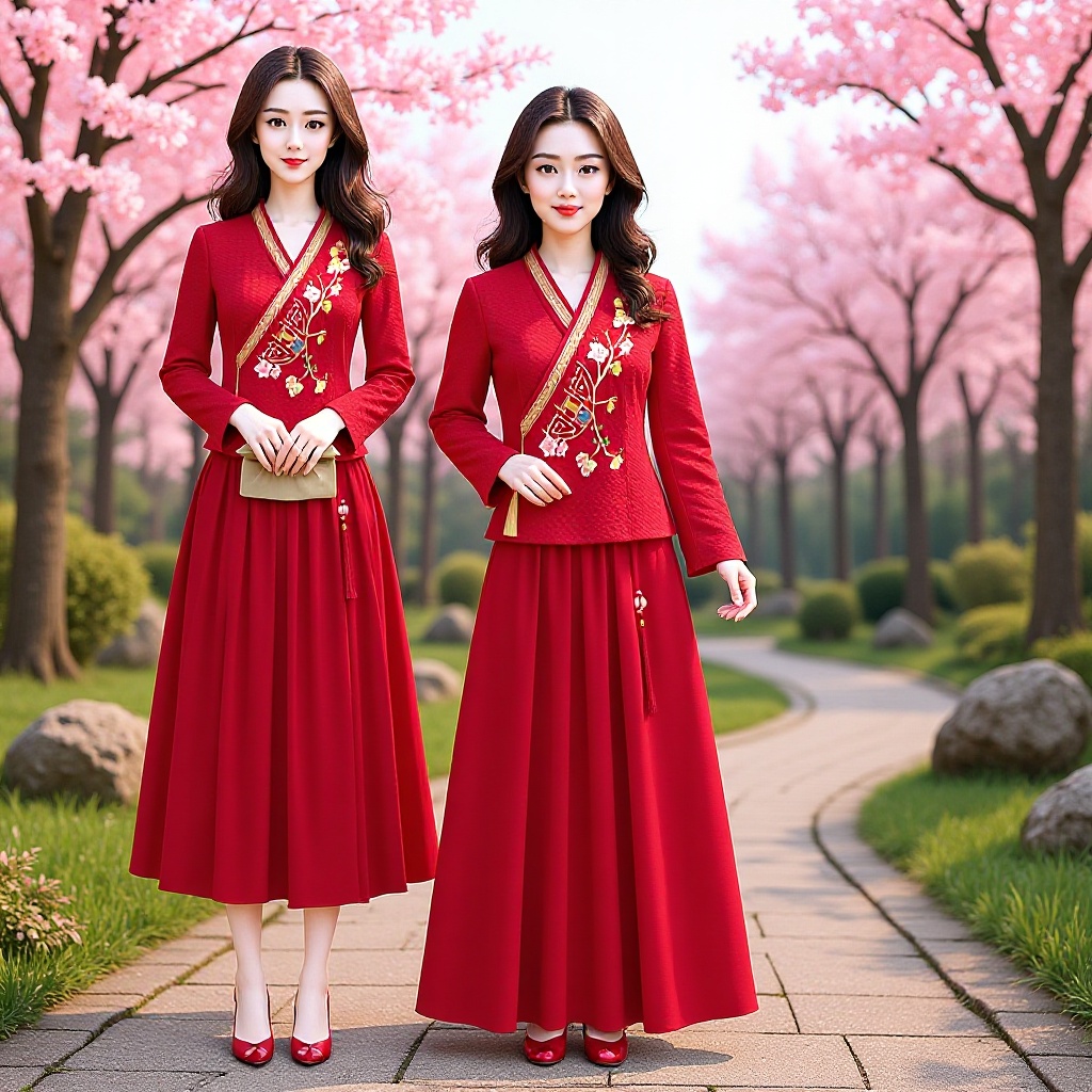 High-quality velvet jacquard retro Hanfu style cross-collar handmade beaded button tassel tea dress Zen dress Tang suit autumn and winter set