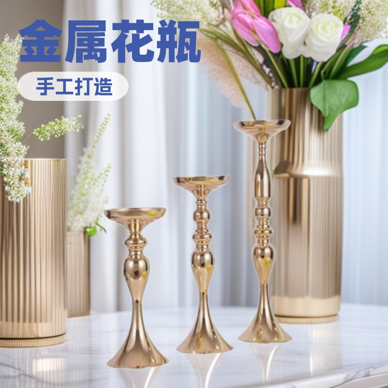 Fábrica directa vela de metal vela de boda vela de oro vela de metal fábrica al por mayor decoración de automóvil de boda