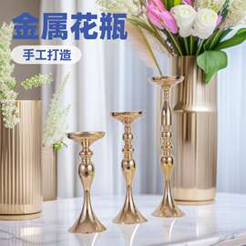 厂家直销金属烛台婚庆烛台金色金属烛台厂家批发婚车婚车装饰