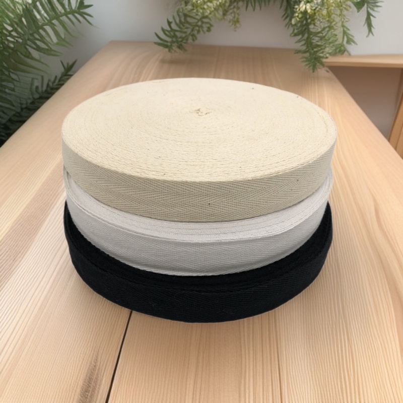 3cm白色黑色扁棉人字带全棉人字纹织带包边条服装家纺辅料批发