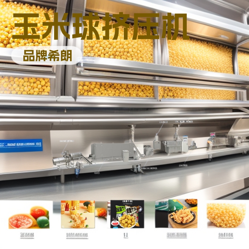 厂家供应玉米球挤压机 海苔味芝士球膨化机 非油炸解馋零食机械