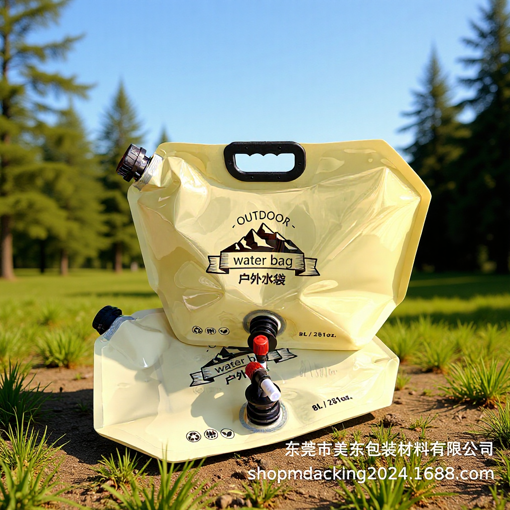 in stock Quick Hair 8L Outdoor Water Bag Camping Picnic Portable Folding Water Bag Food Grade Thickened Material Water Storage Bag