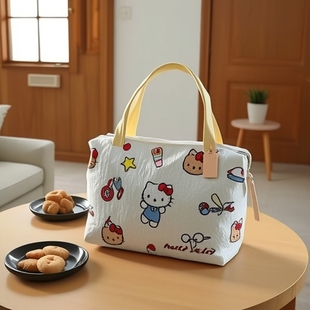 Sweet Casual Cosmetic Bag Ladies 2025 New Fashion Popular Printed Wash Bag Casual Large Capacity Handbag