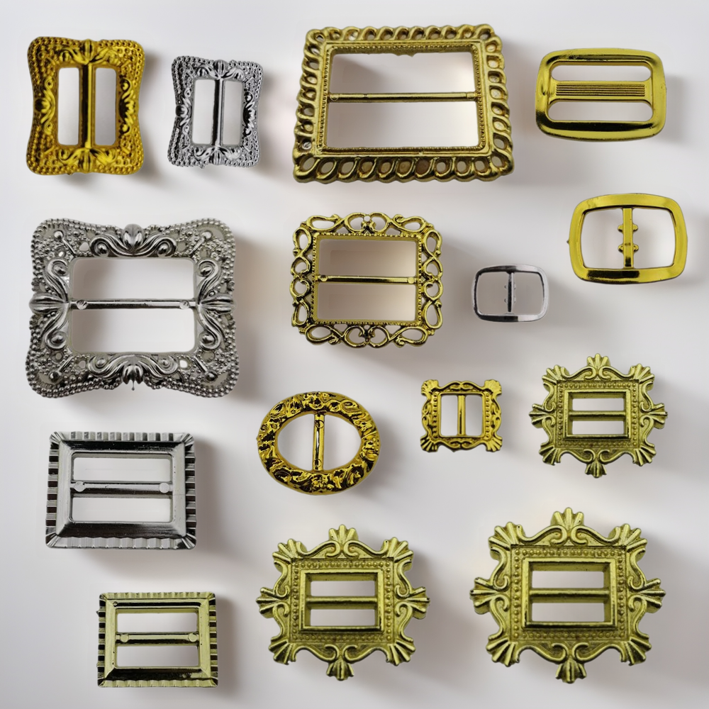 Plastic Belt Buckle Shoe Buckle Golden Silver Day Buckle Christmas Ornaments Plating Accessories a variety of specifications