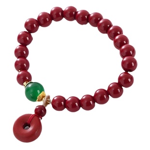 Zhuisha (Cinnabar) Bracelet for Women, Purple Gold Sand, Exquisite, Niche, Light Luxury, Three-Circle, Standard Content Bracelet, Birth Year Accessory