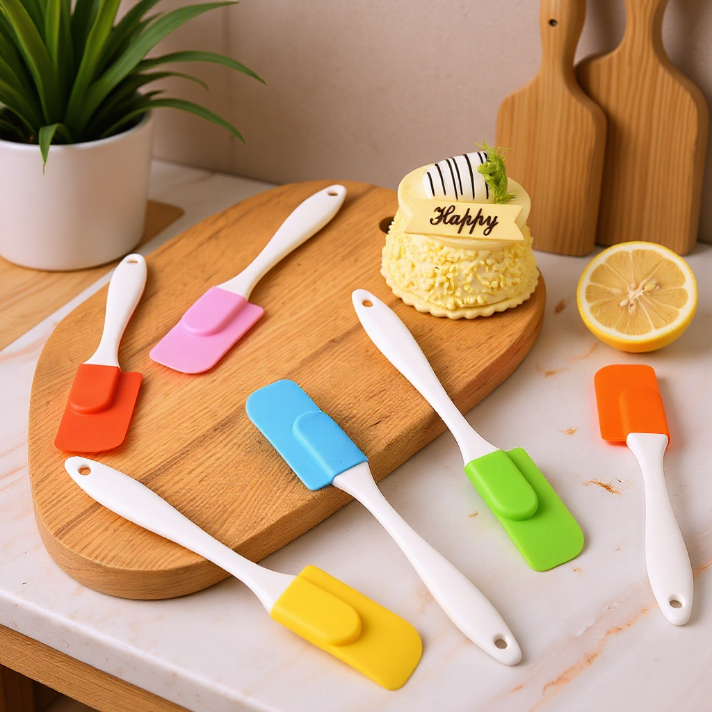 Customized Detachable Silicone Scraper, High Temperature Resistant Non-Stick Pan, Small Cake Cream Spatula, Kitchen Baking Gadget