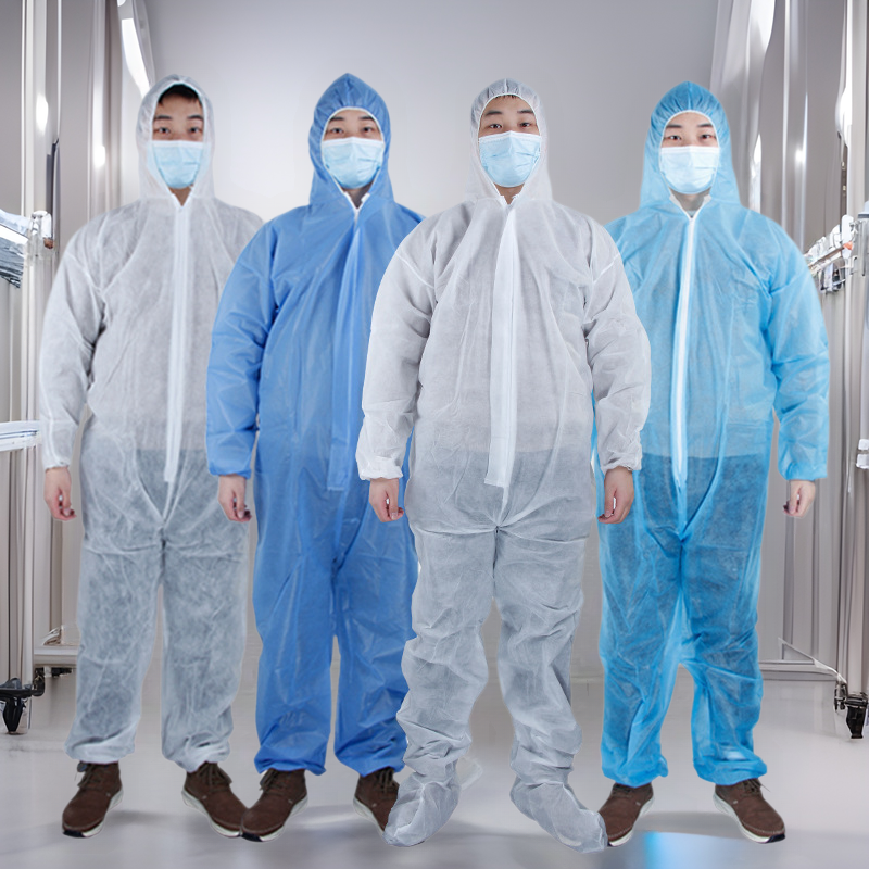 Disposable Full-Body Protective Clothing Non-Woven Thickeneded One-Piece Sms Dust-Proof Overalls Farm Spray Paint Isolation Clothing