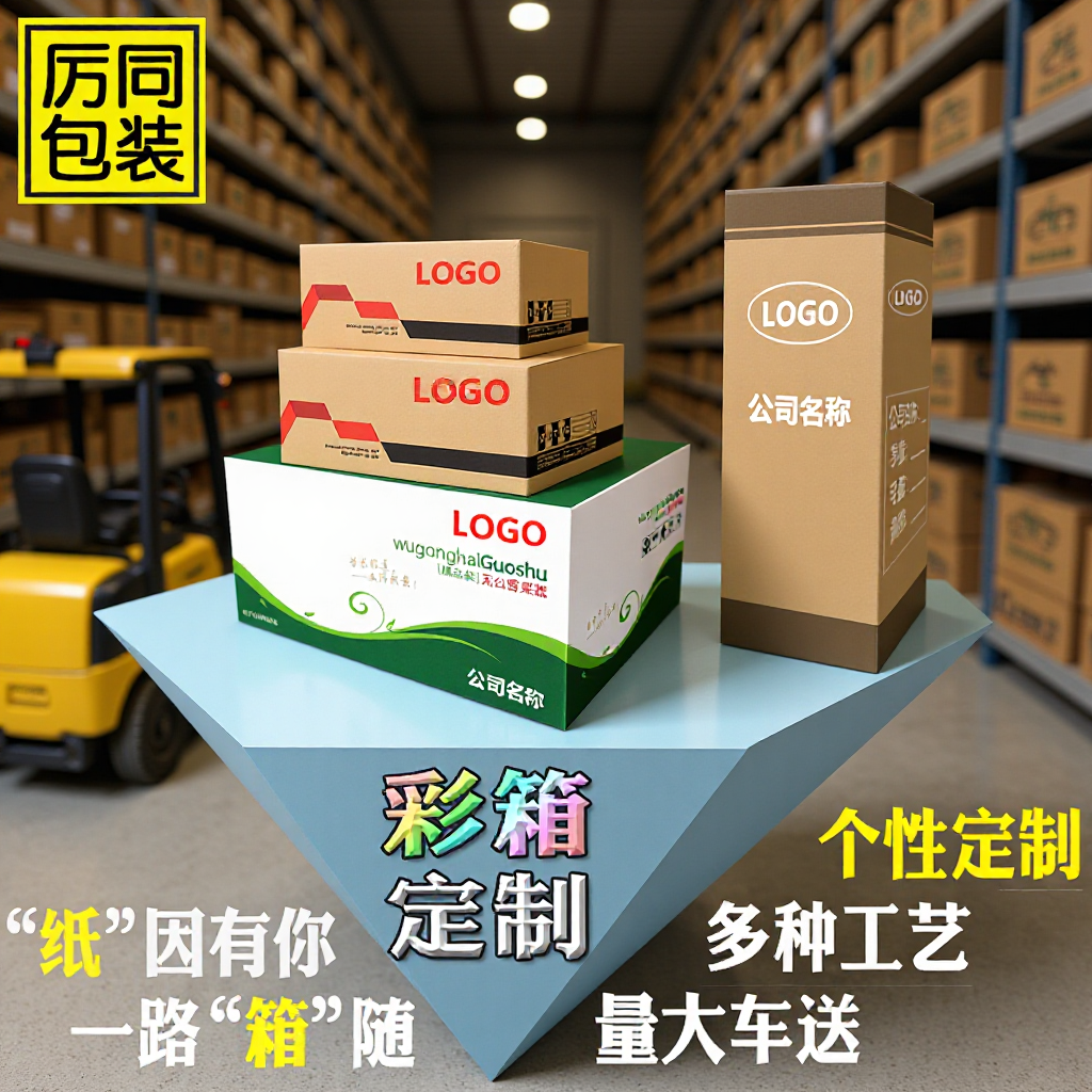 彩印折叠箱子印刷包装箱批发瓦楞特硬快递箱电商纸箱收纳盒硬箱