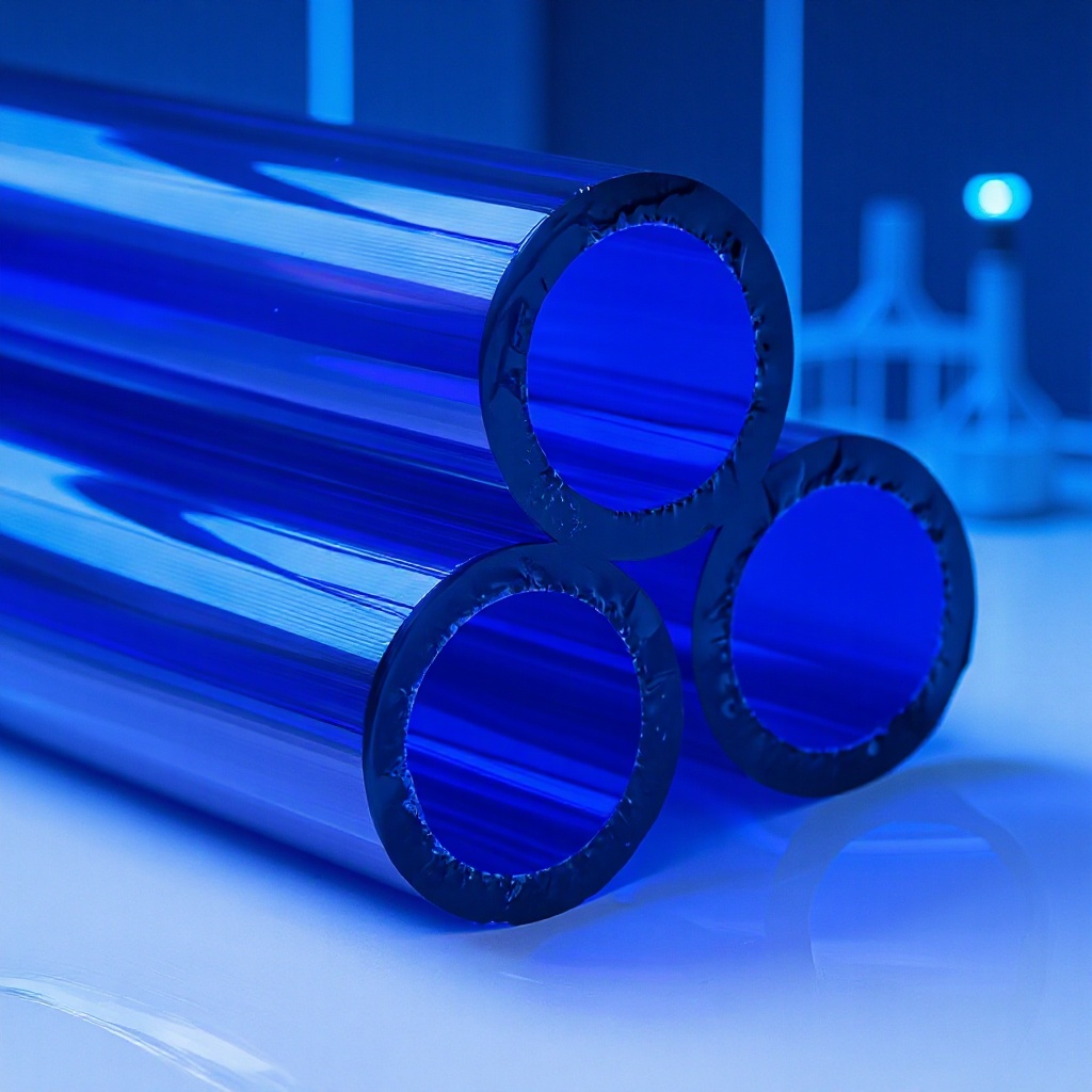 Factory processed double blue thickened high-temperature resistant high transparency glass tube accessories borosilicate heat resistant colorful irregular
