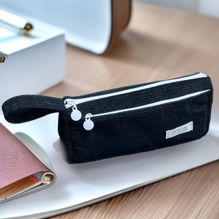 Large Capacity Pencil Case Simple Corduroy Japanese and Korean Multi-function Stationery Box пенал pencilbag Cross-border