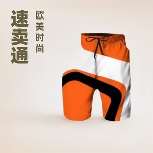 Europe and the United States cross-border 3D digital printing men's casual men's irregular pattern shorts AliExpress Amazon ebay