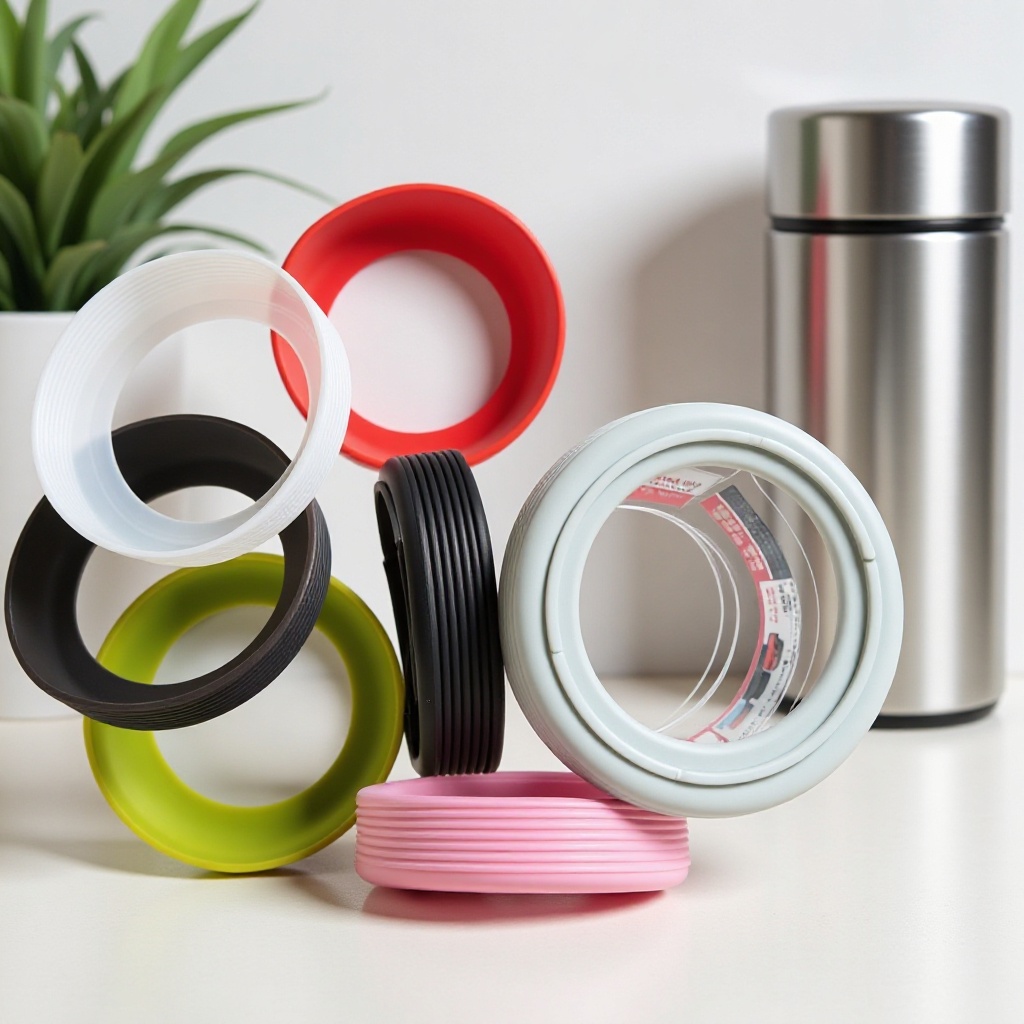 螺纹硅胶杯套7.8/8.5/10.8c水壶防刮保护底套 加厚玻璃杯底托