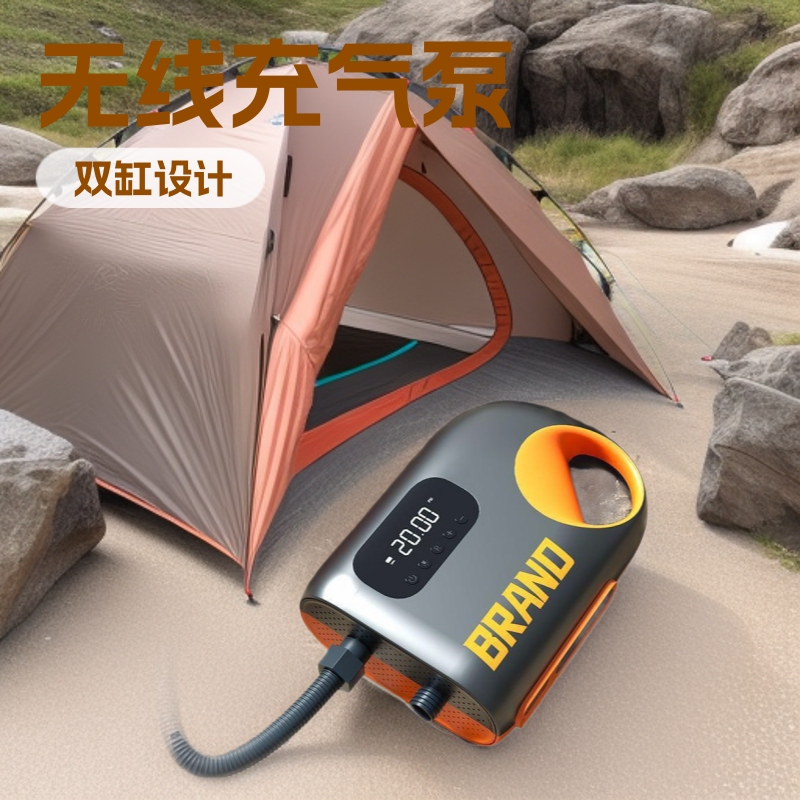 新品アウトドアポータブル電動車載エアーポンプアウトドアテントSUP板カヤック無線エアーポンプ|undefined
