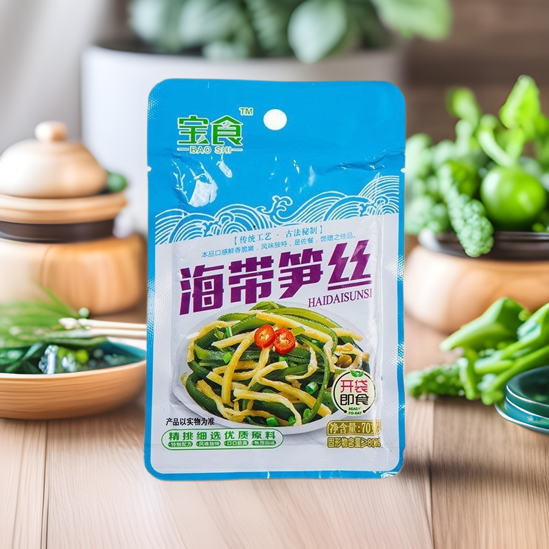 海带丝开袋即食香辣麻辣味海带零食小包装裙带菜片下饭菜咸菜整箱