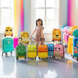 18寸卡通儿童行李箱万向轮旅行箱可爱动物3D立体学生行李箱可印字