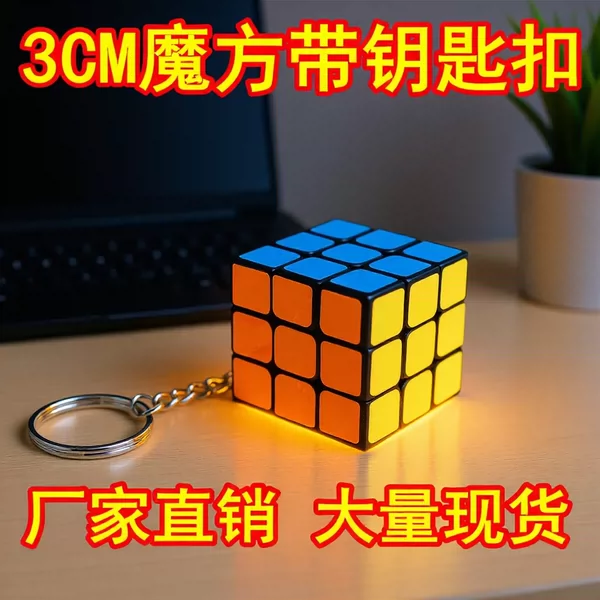 Children's intelligence Rubik's Cube 3CM third-order Rubik's Cube keychain pendant Rubik's Cube creative decompression toy children's gift