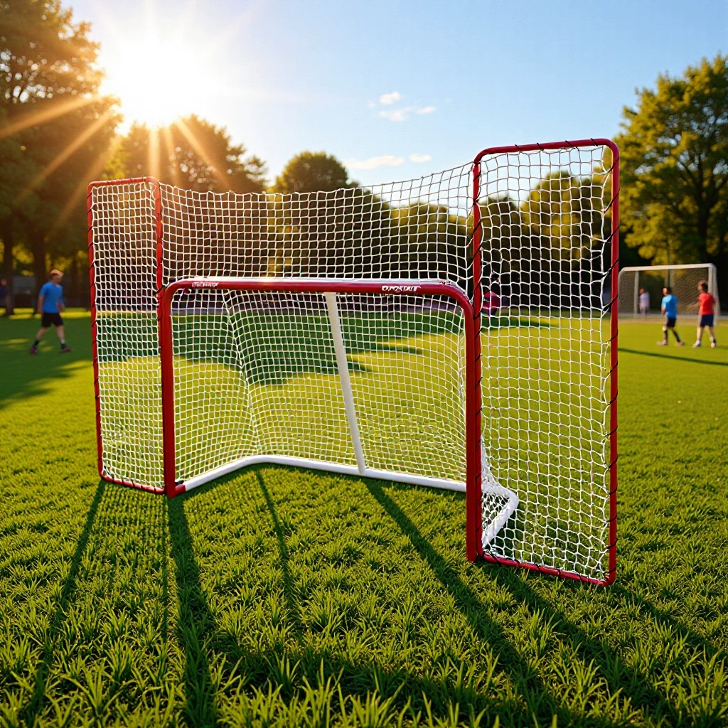 Стандартные хоккейные ворота 72inch года, сборные квадратные ворота, для тренировок по хоккею и катанию на роликах, из высокоуглеродистой стали, складные