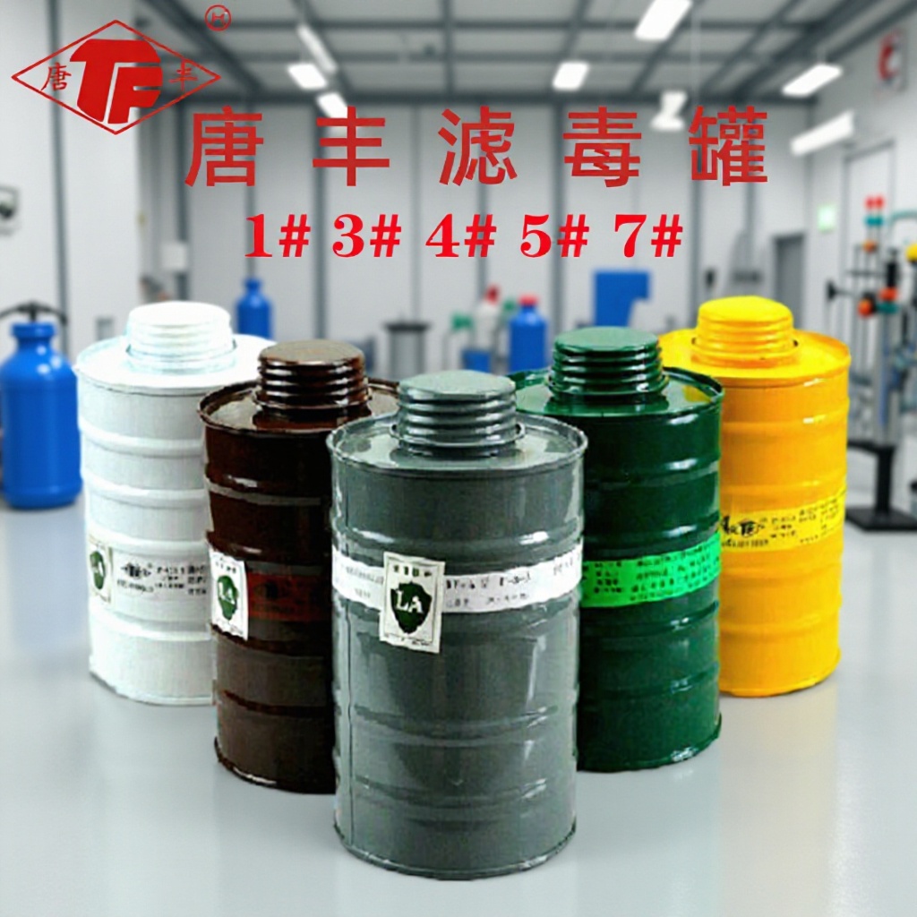 唐丰防毒面具滤毒罐 13457号滤罐喷漆化工氨氯气毒烟雾全面罩滤罐