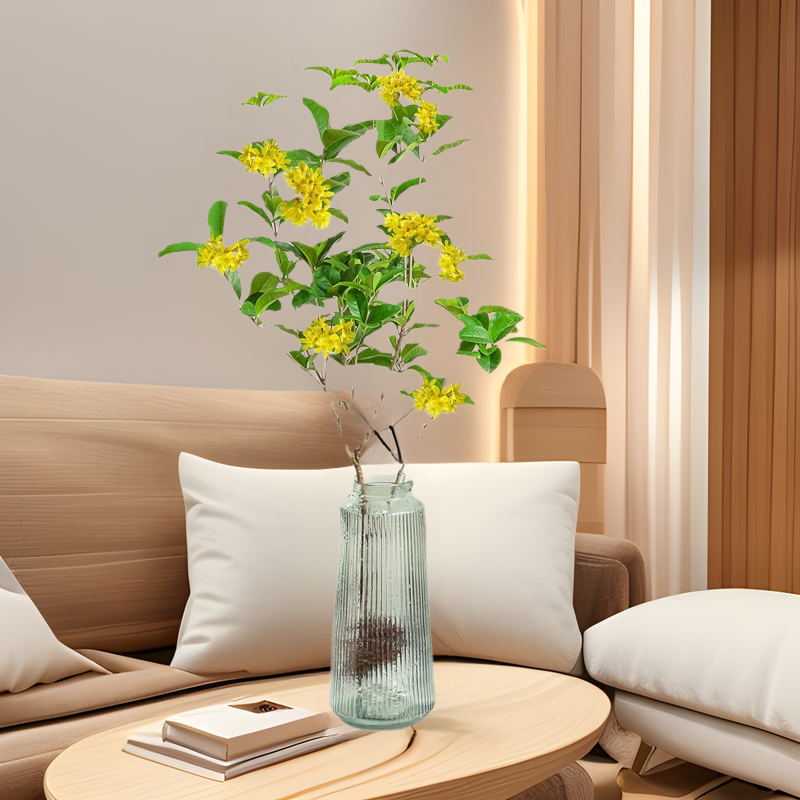 Hydroponic Osmanthus Potted Saplings, Water-Cultured Plants, Four-Season Osmanthus Fresh-Cut Flowers, Strong-Scented Indoor Plants and Florals That Are Easy to Grow