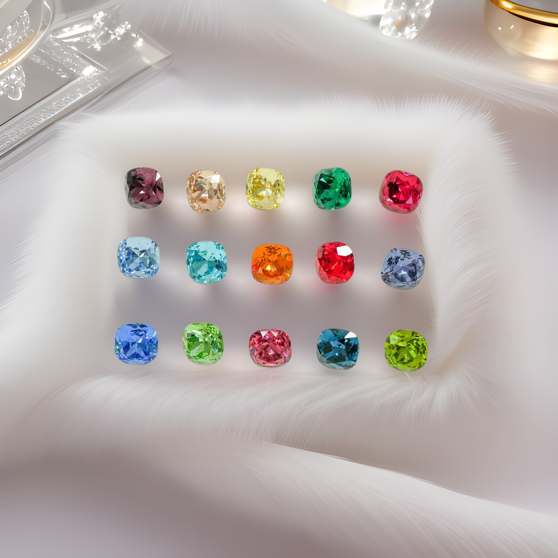 Source manufacturer K9 fillet fat square drill nail art diamond flash sharp bottom special-shaped wearing nail decoration nail pile drill batch