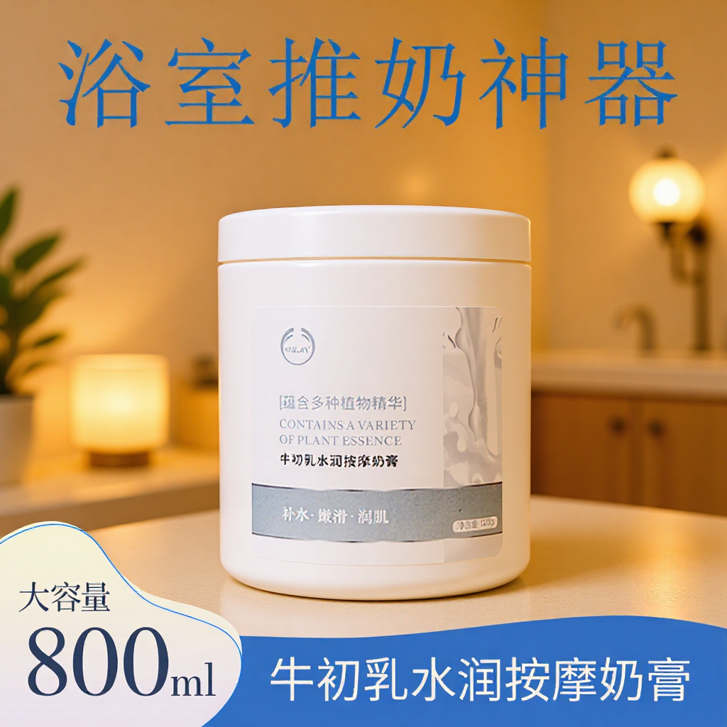 牛初乳按摩膏洗浴推奶神器护肤嫩滑亮保湿滋润肤浴池美容院线专用